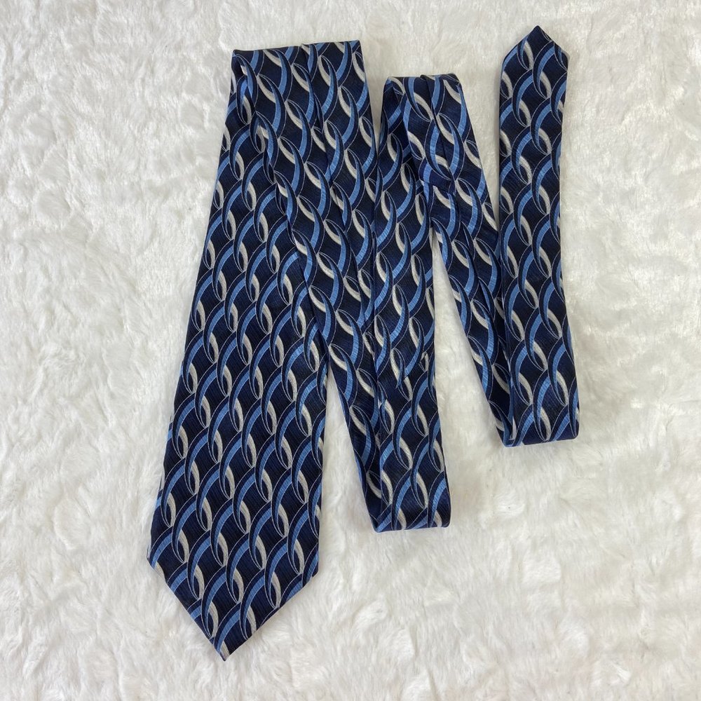 John Ashford Men's Silk Tie Abstract Artsy Print